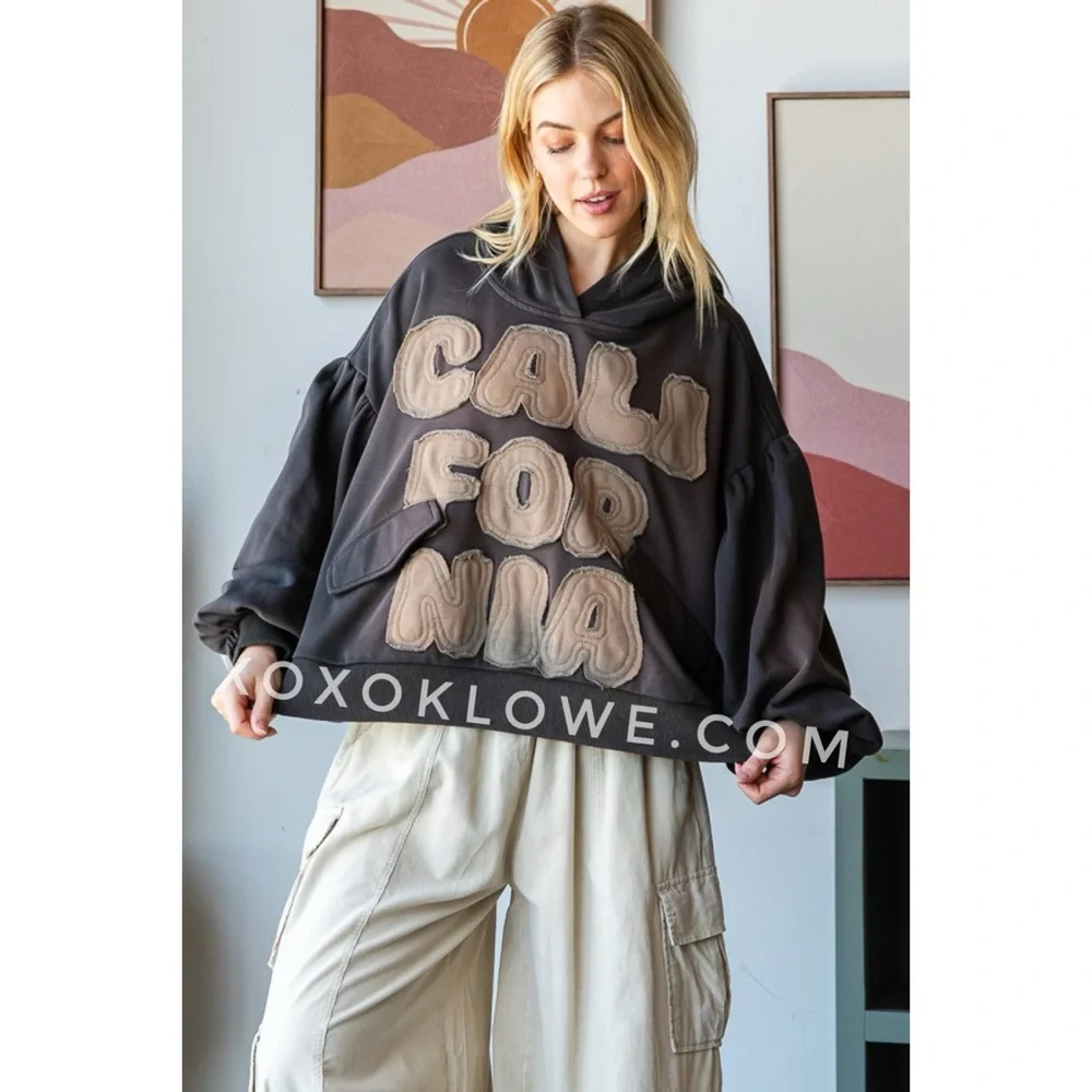 Oli & Hali Washed California Oversized Hoodie - Picture 4 of 7